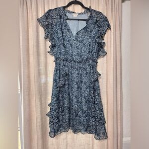 Shoshanna Black and White Floral Mini Dress